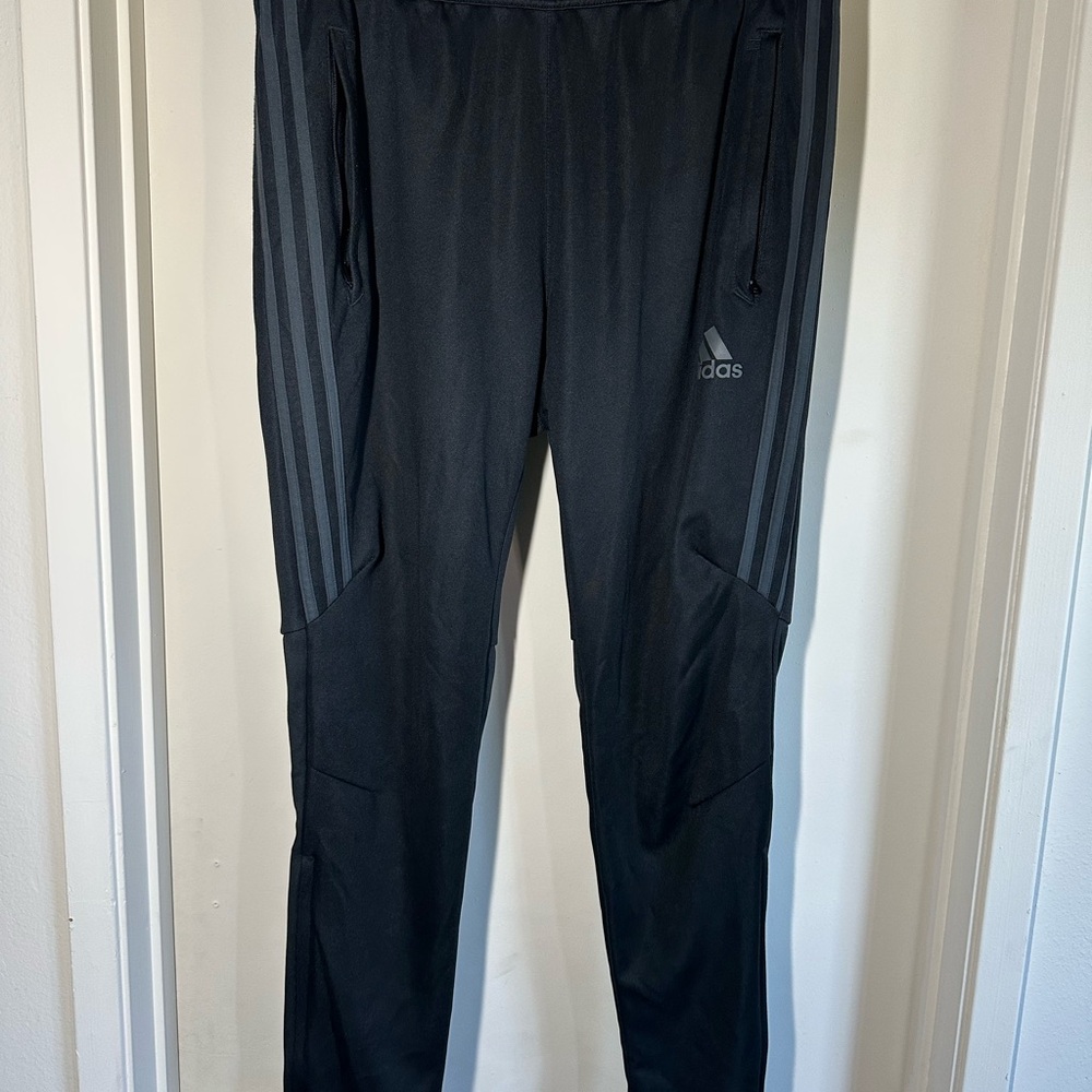 Adidas Men's Black Joggers with Stripes